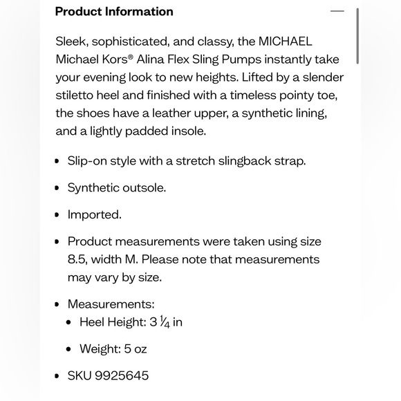 MICHAEL KORS SLING BACK KITTEN PUMPS. SIZE 7.5. Worn once! - Picture 7 of 8